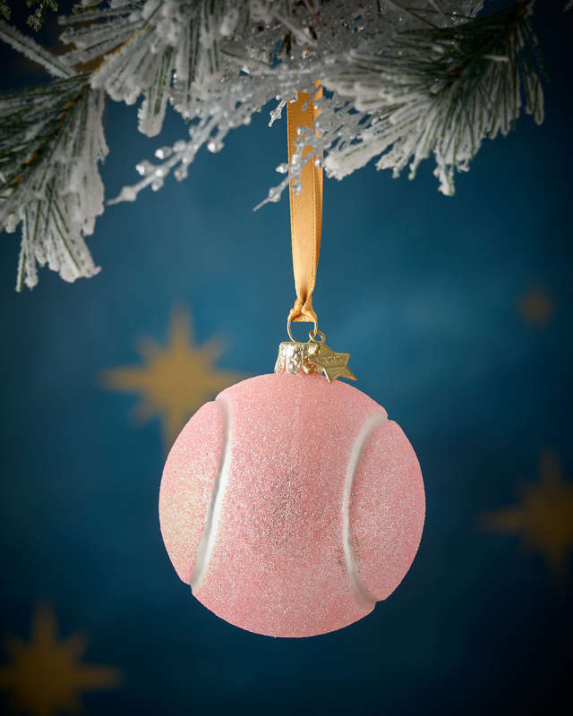 Opal Pink Tennis Ball Christmas Ornament